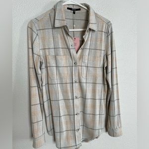 Quince fleece stretch button down shirt